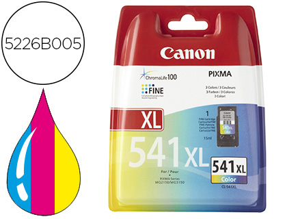 CARTOUCHE CANON JET D'ENCRE 5226 B005-CL541XL 3 COULEURS CYAN/MAGENTA/JAUNE HAUTE CAPACIT 250P