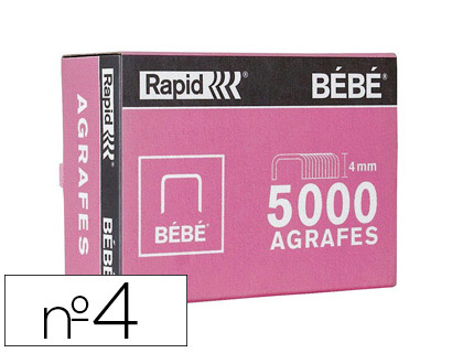 RAPID Pince agrafeuse BB58. Agrafes bébé (8/4). 15 feuilles. Noir.