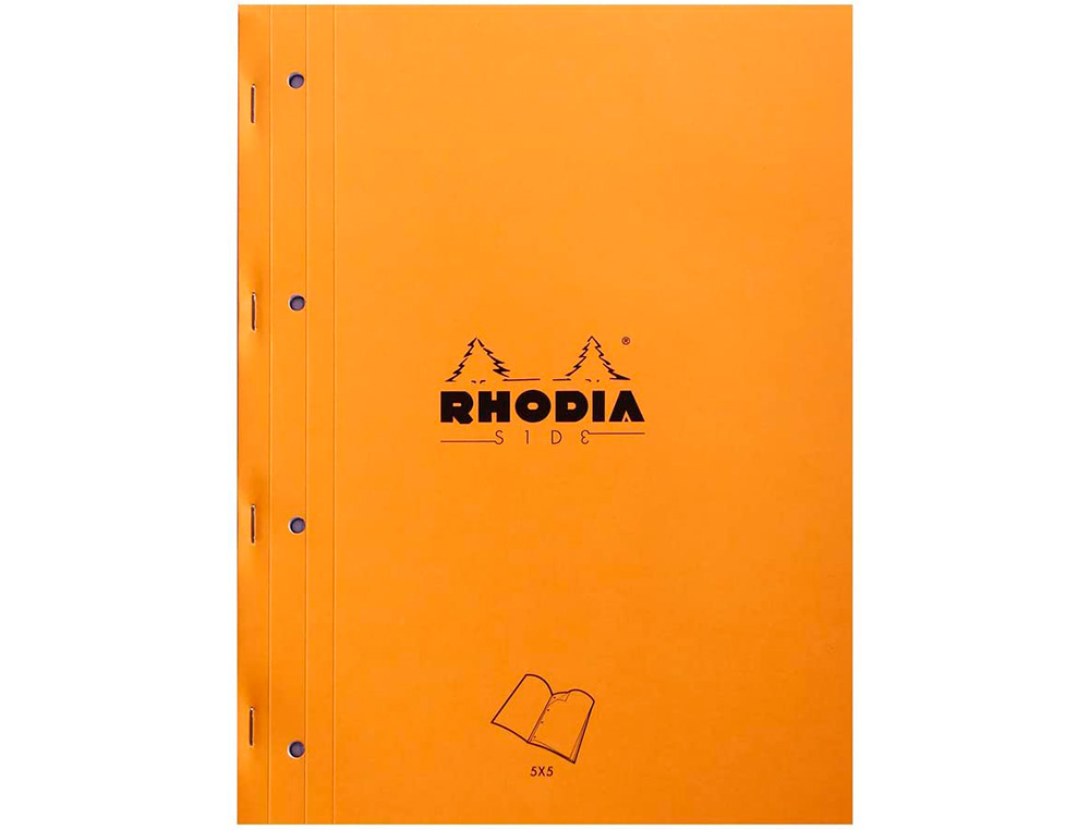 BLOC AGRAFE RHODIA A4+ 21X31,8CM 160 PAGES 5X5MM     MICROPERFOREES DETACHABLES 4  TROUS LOT 3 UNITES