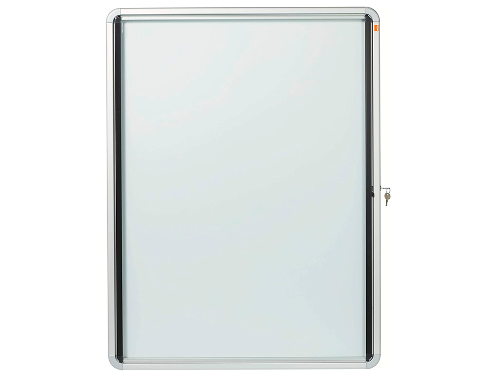 VITRINE AFFICHAGE NOBO EXTÉRIEUR FOND MÉTAL MAGNÉTIQUE FAÇADE VERRE SERRURE 12 FEUILLES A4 102,5X98X4,5CM