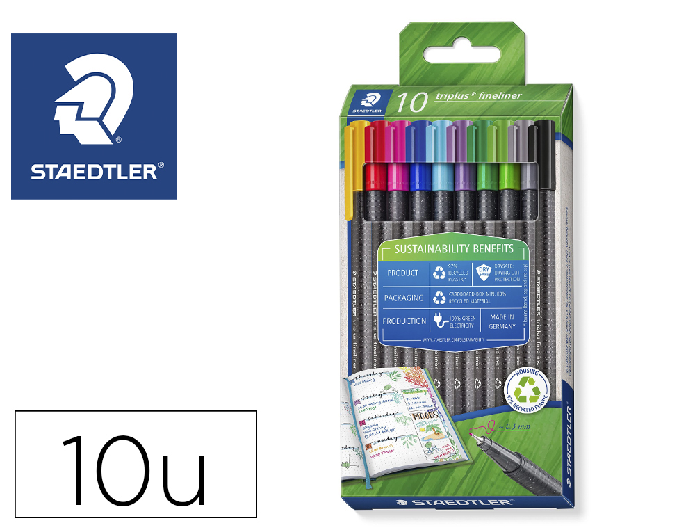 ECFBUREAUTHEQUE  FEUTRE STAEDTLER TRIPLUS FINELINER 334 R POINTE