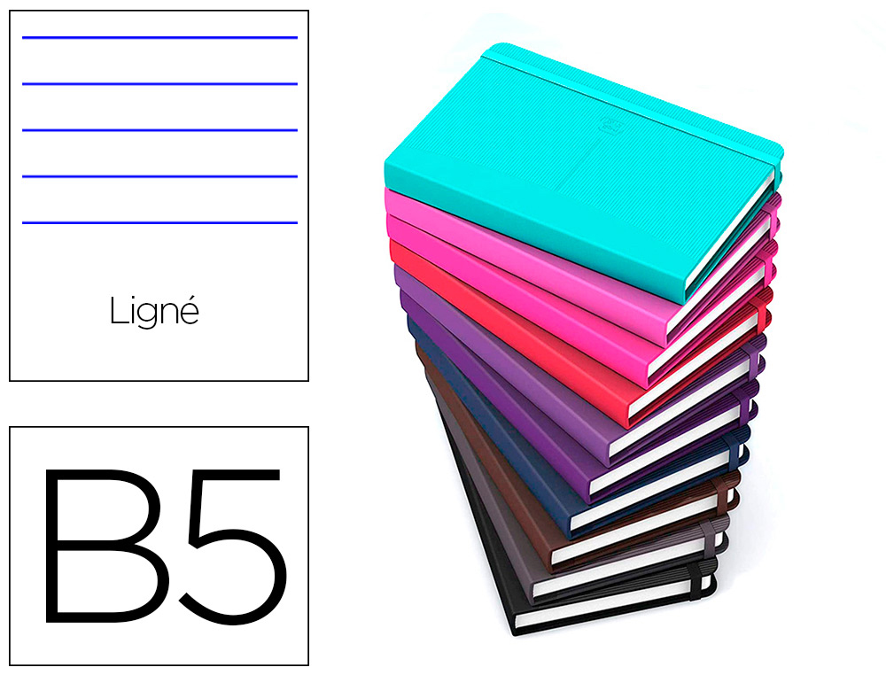CARNET OXFORD OFFICE SIGNATURE BROCHURE DIMENSION  B5 160 PAGES 90G L6 ASSORTI   10 COULEURS