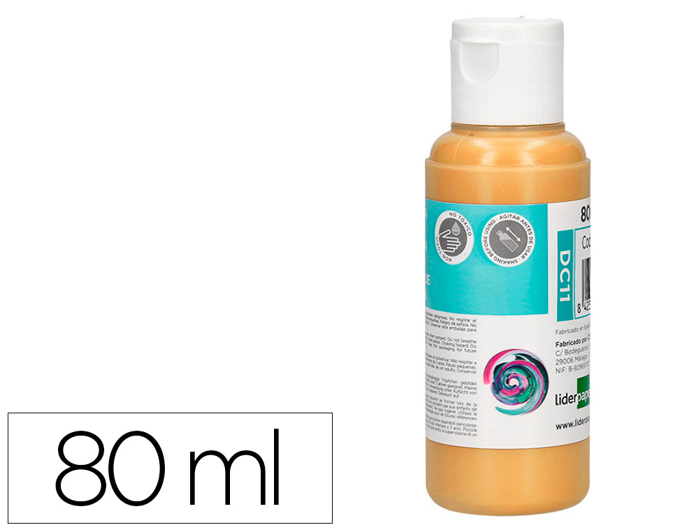 PEINTURE ACRYLIQUE LIDERPAPEL COLORIS CHAIR BOUTEILLE 80ML