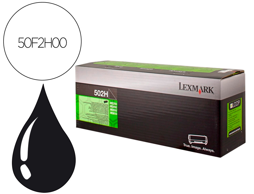 TONER LASER LEXMARK 50F2H00 LRP H.C 5KNOIR