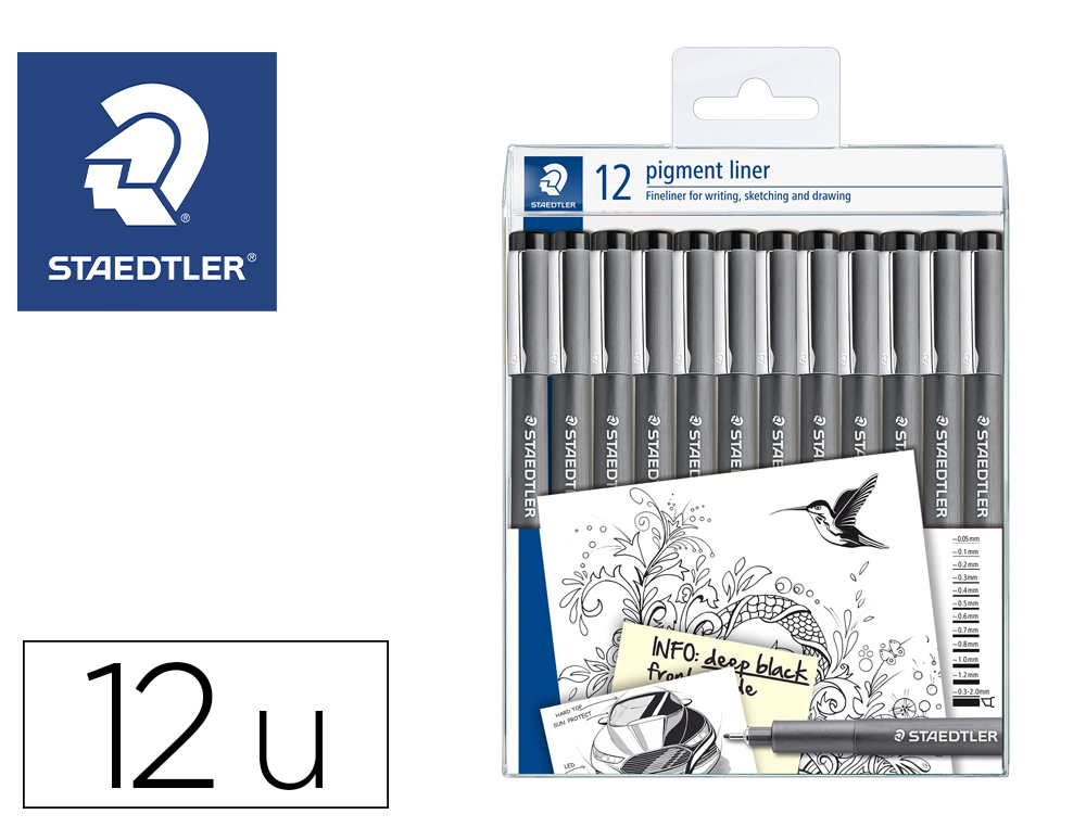 STYLO-FEUTRE STAEDTLER LUMOCOLOR PERMANENT POINTE FINE 0.6MM MULTI-SUPPORTS  SÉCHAGE IMMÉDIAT RÉSISTANT EAU COLORIS NOIR