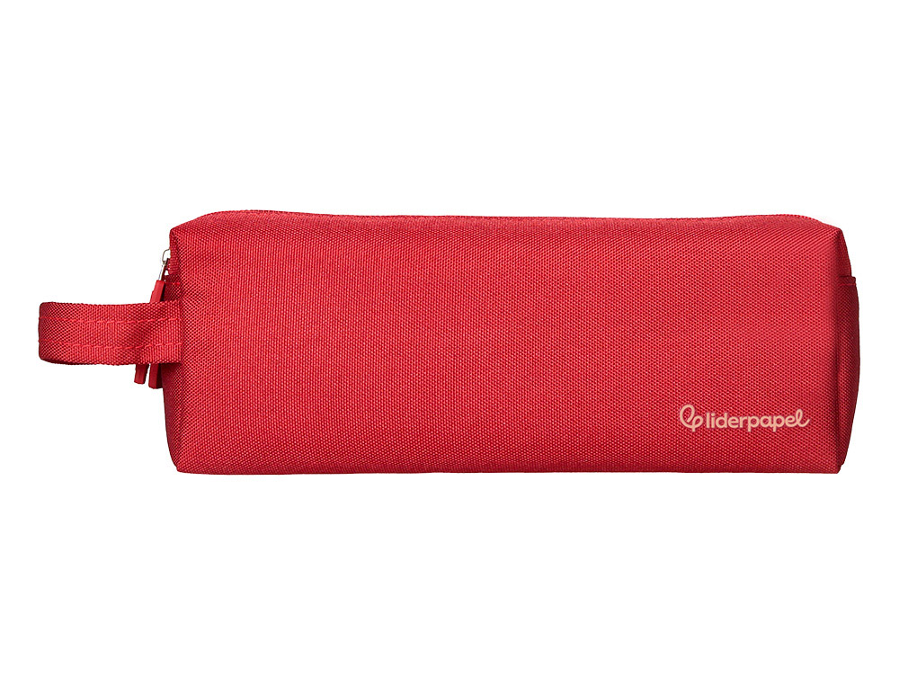 FOURRE-TOUT LIDERPAPEL RECTANGULAIRE 2 COMPARTIMENTS ANSE DE PREHENSION 21X8CM     COLORIS ROUGE