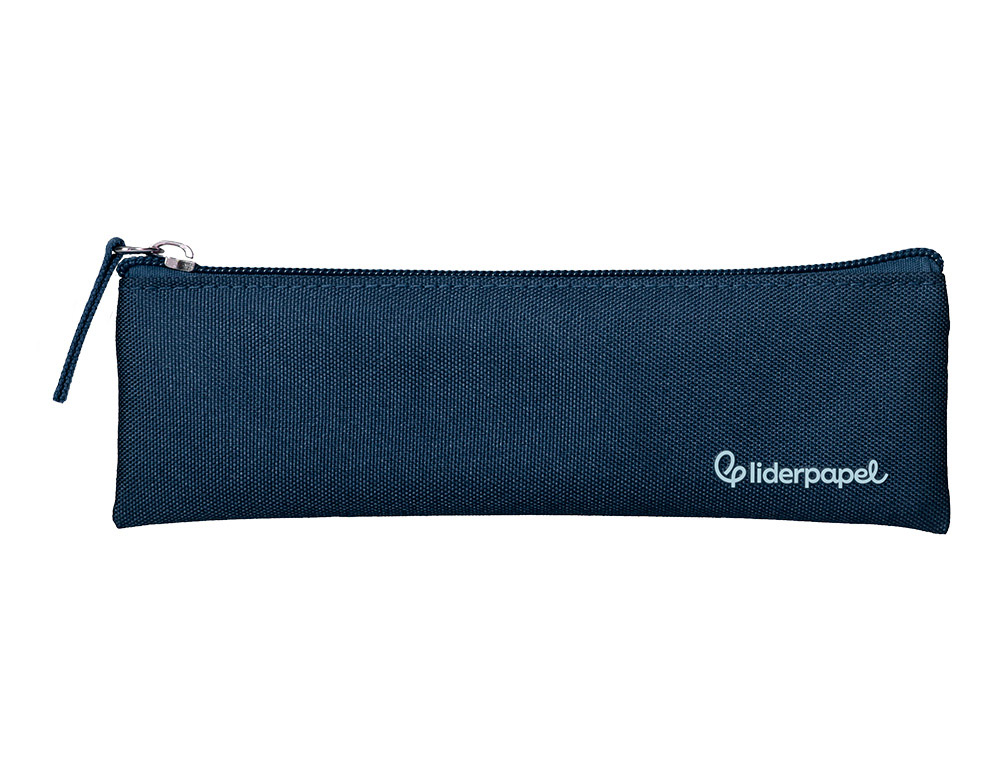 FOURRE-TOUT LIDERPAPEL PLAT MINCE 1 COMPARTIMENT 20X6CM   COLORIS BLEU MARINE