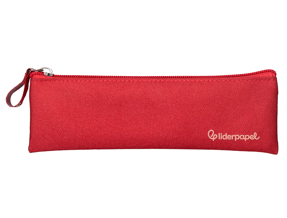 FOURRE-TOUT LIDERPAPEL PLAT MINCE 1 COMPARTIMENT 20X6CM   COLORIS ROUGE