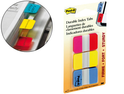 ECFBUREAUTHEQUE  MARQUE-PAGES POST-IT INDEX RIGIDE 25X44MM 22F 3