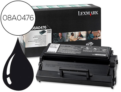 TONER LASER LEXMARK 08A0476 POUR OPTRA E320/322 COULEUR NOIR 3000P