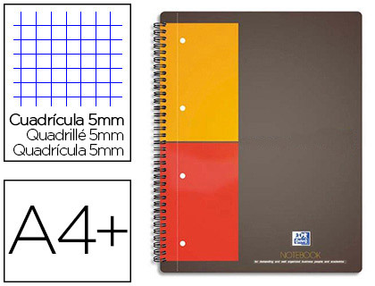 Bloc Notepad RHODIACTIVE à reliure intégrale 80 feuilles Feuillets  micro-perforés détachables format A5 (14,8x21 cm) 5x5