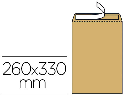 POCHETTE KRAFT GPV ADHSIVE CONOMIQUE 24 260X330MM 90G PAQUET 10 UNITS