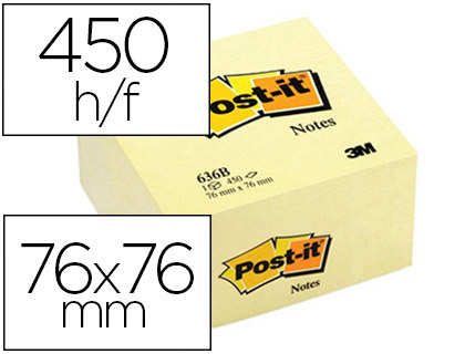 Post-it, Bloc-notes, Super Sticky, 47.6x47.6mm, Tower, Jaune, 622