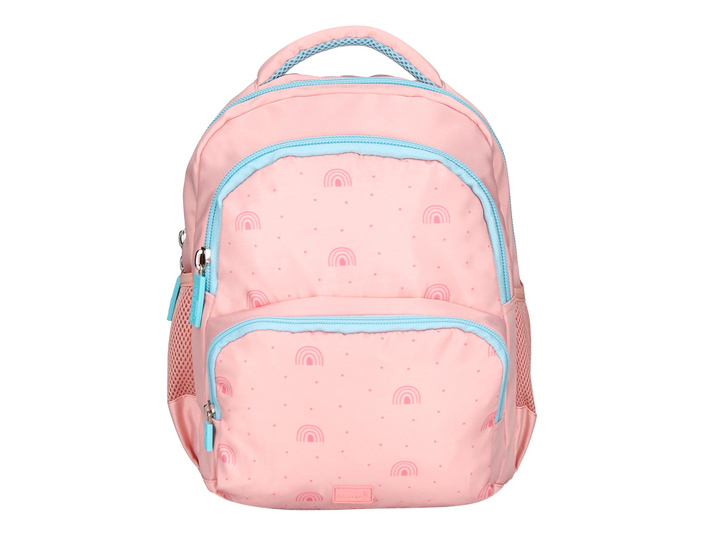 SAC A DOS LIDERPAPEL SCOLAIRE ARC-EN-CIEL 350X110X270MM     COLORIS ROSE