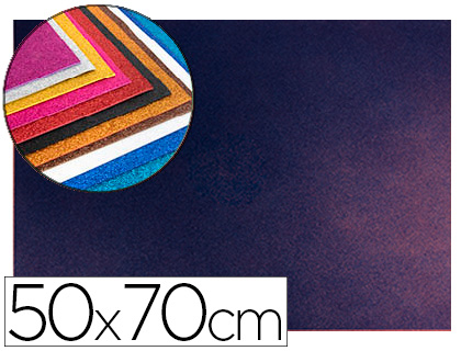 PLAQUE MOUSSE LIDERPAPEL PAILLETEE DIM. 500X700MM      60G/M2 EPAISSEUR 2MM BICOLORE ROUGE BLEU