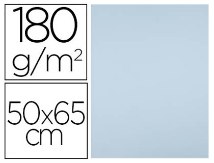 PAPIER CARTONNE LIDERPAPEL 50X65CM 180GR COLORIS BLEU    PAQUET 25 FEUILLES