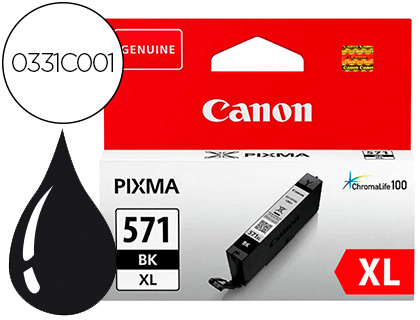 CARTOUCHE CANON JET D'ENCRE 0331C001-CLI-571XLBK HAUTE CAPACIT NOIR