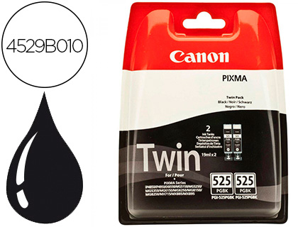 CARTOUCHE CANON TWIN PACK 525PGBK PACK DE 2 CARTOUCHES ENCRE NOIRE