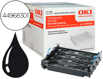 TAMBOUR OKI POUR MC332/MC342/ MC352/MC362/MC562/C301/321/331/511/531 20.000 PAGES PACK    JAUNE CYAN MAGENTA NOIR