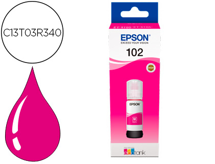 CARTOUCHE EPSON JET ENCRE ECOTANK 102 ET-2700 / 2750 /  3700 / 3750 / 4750 BOTE DE 70 ML MAGENTA 6000 PAGES