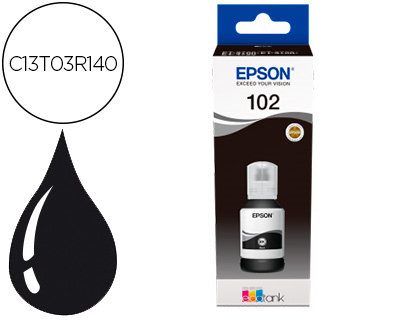 CARTOUCHE EPSON JET ENCRE ECOTANK 102 ET-2700 / 2750 /  3700 / 3750 / 4750 BOTE DE    127 ML NOIR 7500 PAGES