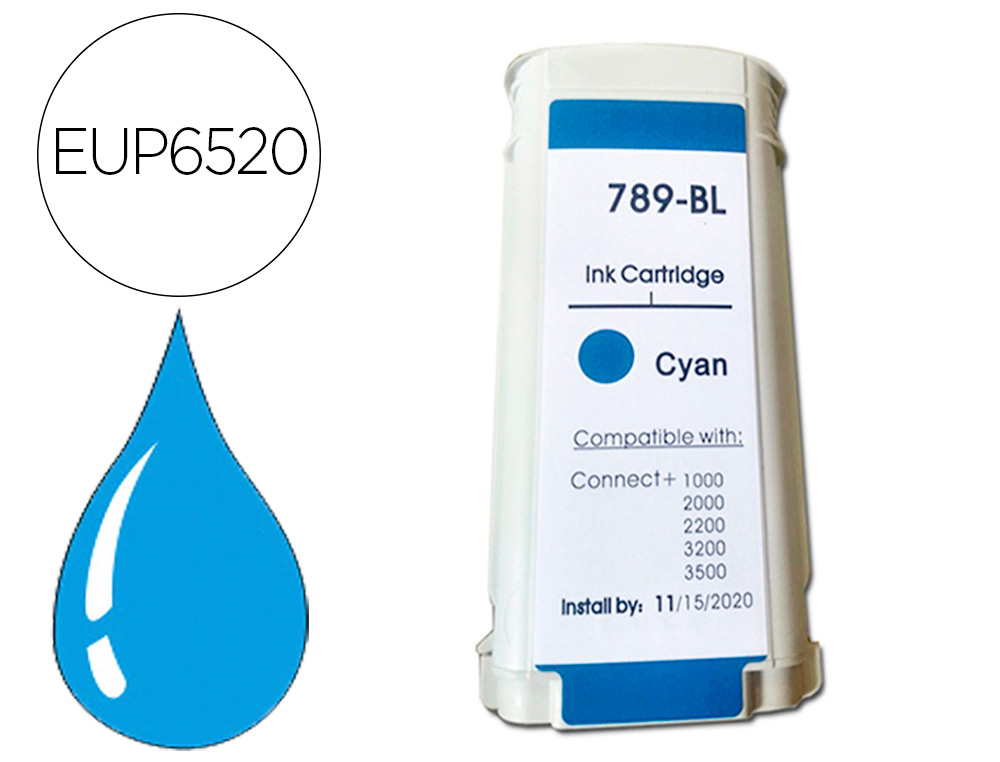 CARTOUCHE COMPATIBLE AVEC PITNEY BOWES HAUTE CAPACITE POUR MACHINE AFFRANCHIR CONNECT + 1000/2000/2200/3200/3500 CYAN