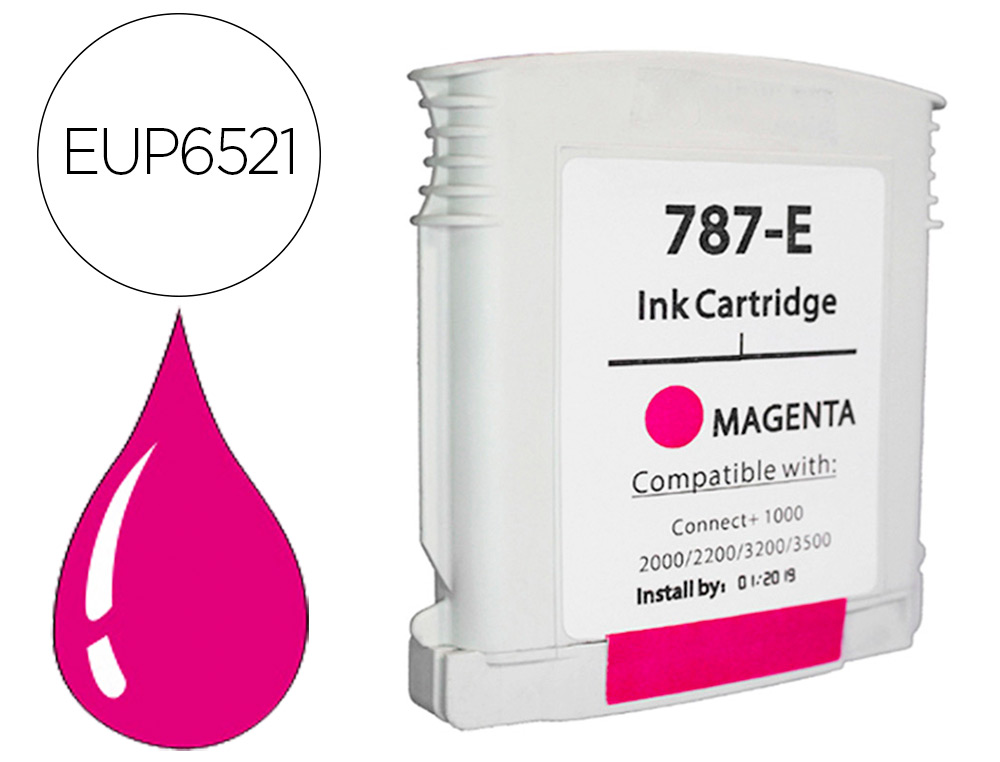 CARTOUCHE COMPATIBLE AVEC PITNEY BOWES HAUTE CAPACITE POUR MACHINE AFFRANCHIR CONNECT + 1000/2000/2200/3200/3500 MAGENTA