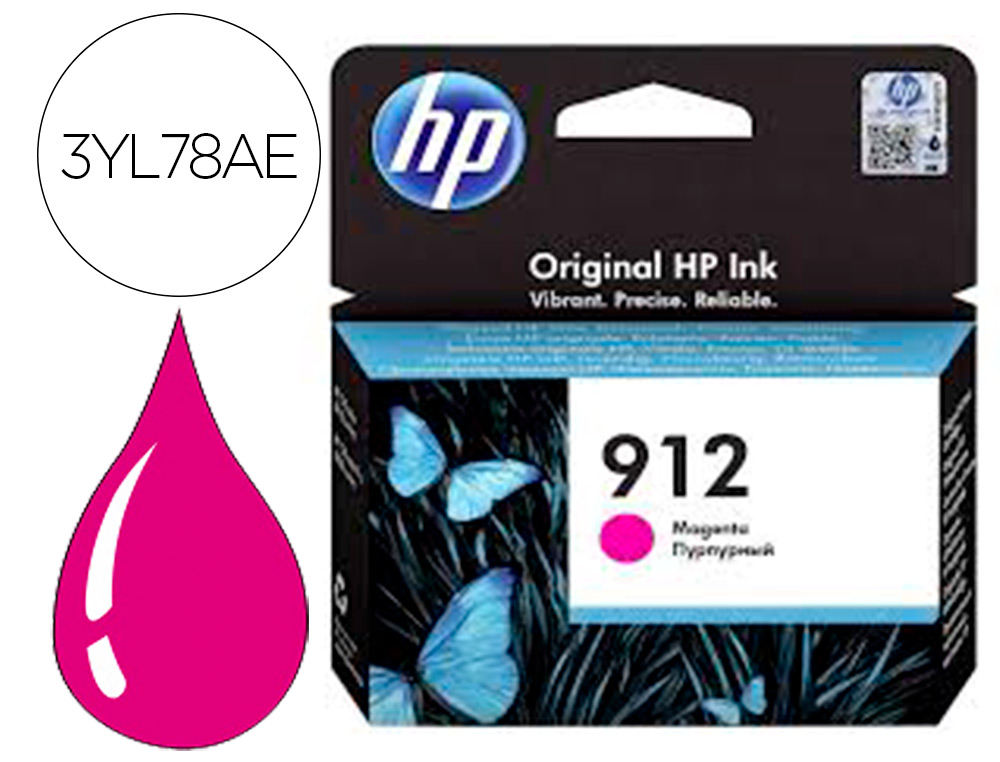 CARTOUCHE ENCRE HP 912 8010 / 8020 / 8035 COULEUR MAGENTA   315 PAGES