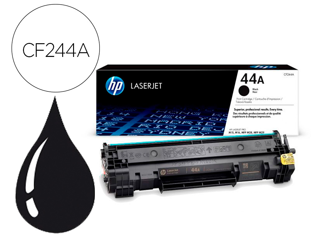CARTOUCHE HP LASERJET CF244A/44A COULEUR NOIR 1000  PAG