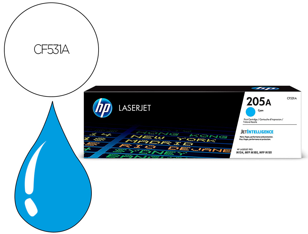 CARTOUCHE  HP LASERJET 205A COULEUR CYAN 900 PAG CF5 31A