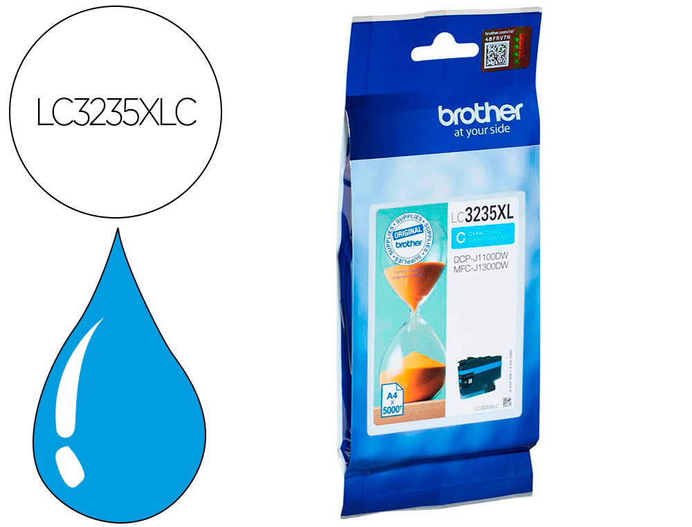 CARTOUCHE BROTHER JET D'ENCRE LC3235XLCY COULEUR CYAN       50000 PAG