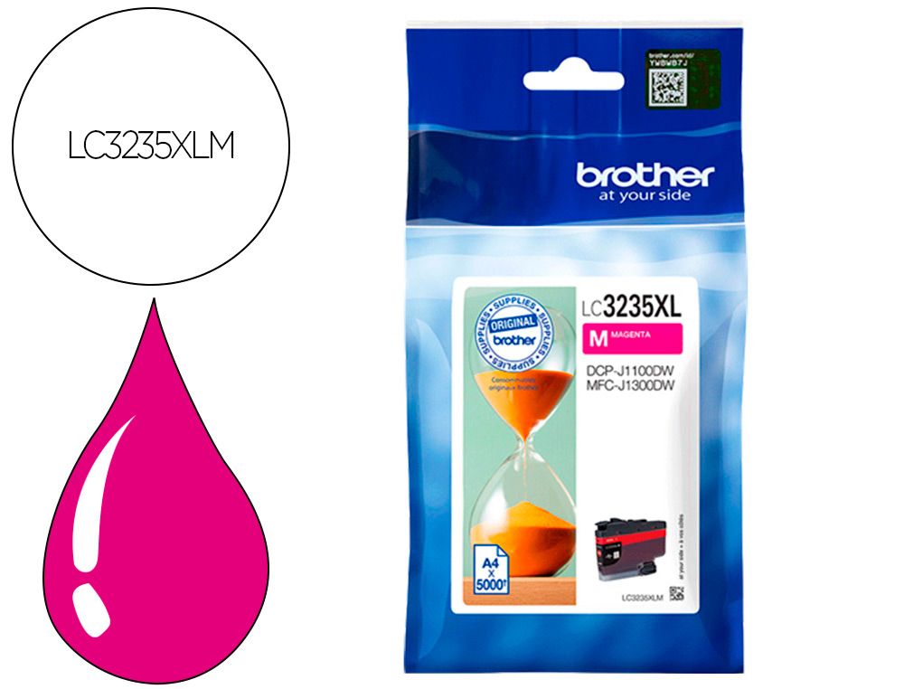 CARTOUCHE BROTHER JET D'ENCRE LC3235XLM COULEUR MAGENTA     5000 PAG