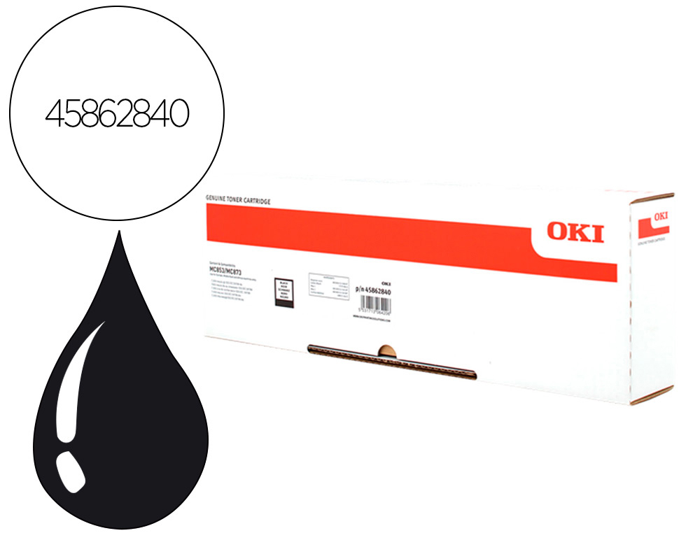 CARTOUCHE LASER OKI MC853/873 COULEUR NOIR 7000 PAG