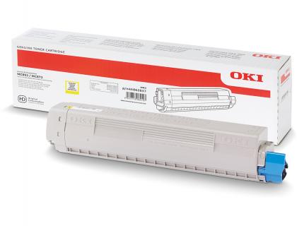 CARTOUCHE LASER OKI MC853/873 COULEUR JAUNE 7000PAG