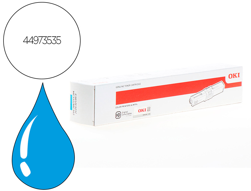 CARTOUCHE OKI MC332/C300SERIES COULEUR CYAN 1500 PAG