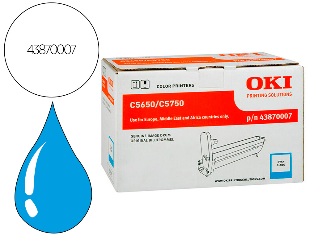 TAMBOUR OKI C5650 COULEUR CYAN 20000 PAG