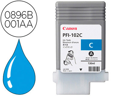 CARTOUCHE CANON JET D'ENCRE POUR IPF500 600 605 610 650 655 700 710 720 750 755 LP17 24 COULEUR CYAN 130ML