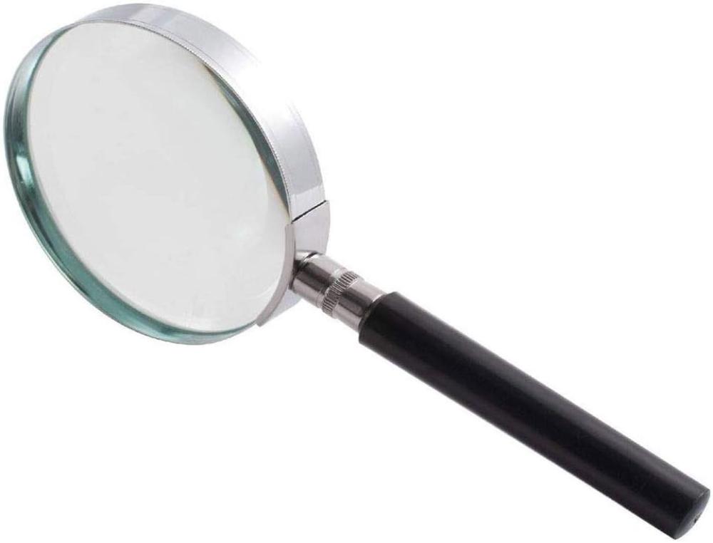LOUPE Q-CONNECT EN VERRE ET METAL MANCHE EN PLASTIQUE     NOIR DIAMETRE 75 MM
