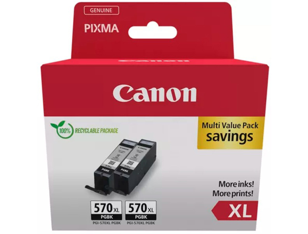 CARTOUCHE CANON ORIGINAL PGI-570XL NOIR PACK 2 UNITES