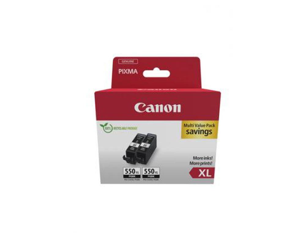 CARTOUCHE CANON ORIGINAL PGI-550XL NOIR PACK 2 UNITES