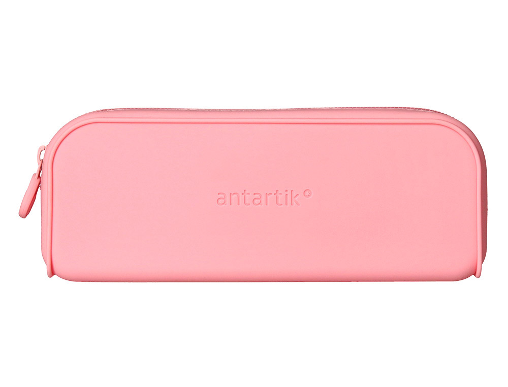 FOURRE-TOUT ANTARTIK RECTANGULAIRE 1 COMPARTIMENT  EN SILICONE MODELE PRISMA     185X50X75MM COLORIS ROSE
