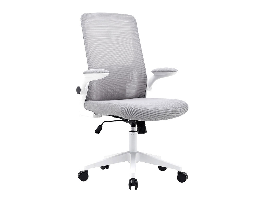 CHAISE OPERATEUR Q-CONNECT ALBA MAILLE BASE METALLIQUE   HAUT MAX 1110 LARG 610 PROF   580MM ROUES PREMIUM GRIS CLAIR