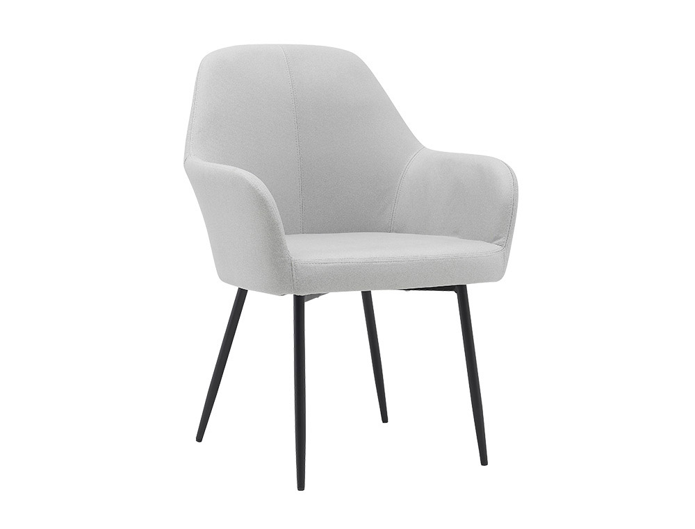CHAISE CONFIDENT Q-CONNECT SIEMIONE BASE METALLIQUE HAUT MAX 820 LARG 570 PROF 580     COLORIS GRIS CLAIR