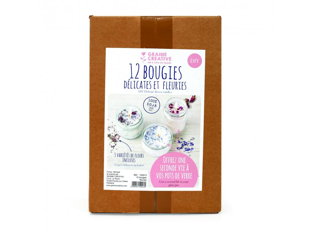 KIT BOUGIES FLEURIES GRAINE CREATIVE POUR 12 ELEVES KIT   COMPLET