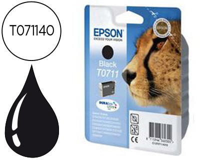 CARTOUCHE EPSON T0711 JET D'ENCRE C13T07114010 COULEUR NOIR 250P