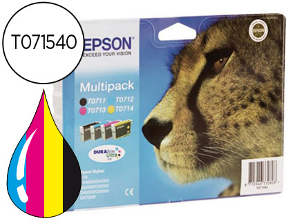 CARTOUCHE EPSON T0715 JET D'ENCRE C13T07154010 PACK 4 ENCRES
