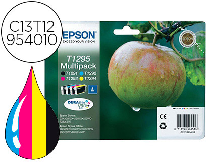 CARTOUCHE EPSON T1295 JET D'ENCRE C13T12954010 PACK 4 ENCRES