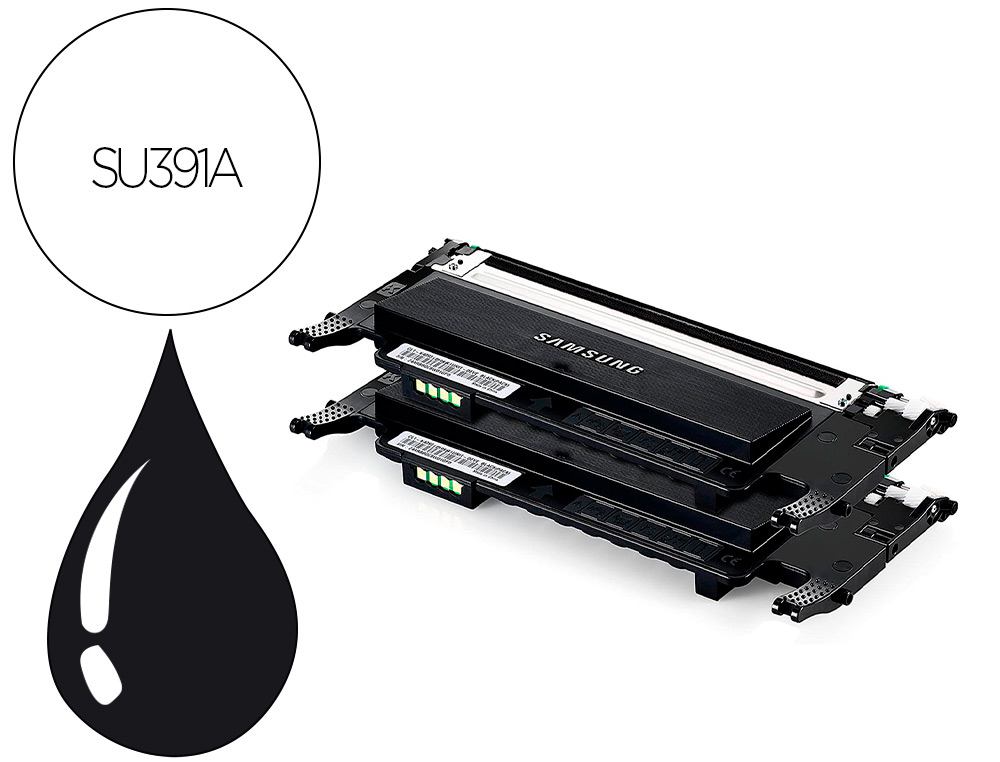 TONER LASER SAMSUNG SU391A MULTIFONCTIONS CLT-P4092B COULEUR NOIR 3000P PACK 2 UNITS