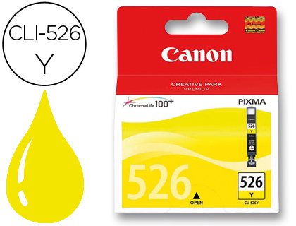 CARTOUCHE CANON JET D'ENCRE 4543 B001-CLI526Y COULEUR JAUNE 450P