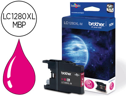 CARTOUCHE BROTHER JET D'ENCRE LC1280XLM COULEUR MAGENTA HAUTE CAPACIT 1200P